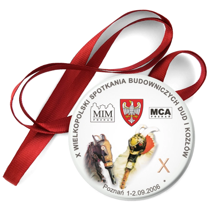przypinka medal X Wielkopolskie Spotkania Budowniczych Dud i Kozłów