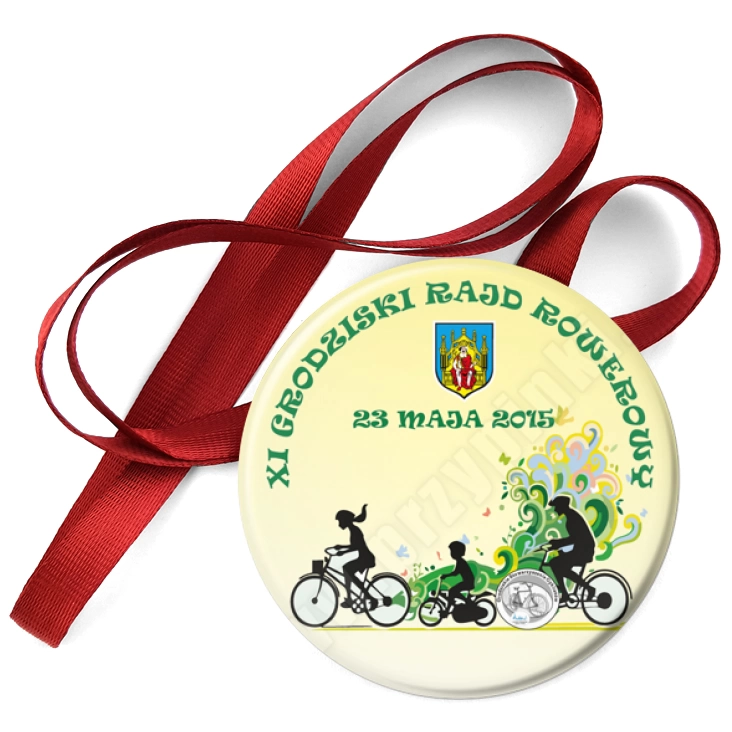 przypinka medal XI Grodziski Rajd Rowerowy