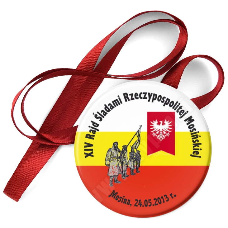 przypinka medal XIV Rajd Śladami Rzeczypospolitej Mosińskiej