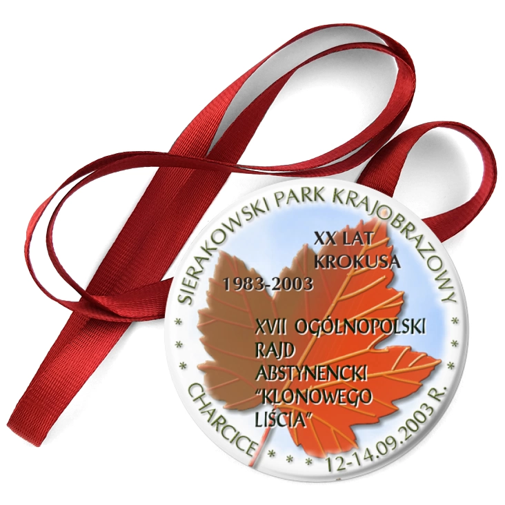 przypinka medal XVII Ogólnopolski Rajd Abstynencki Klonowego Liścia