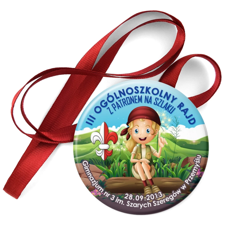 przypinka medal Z patronem na szlaku 2013