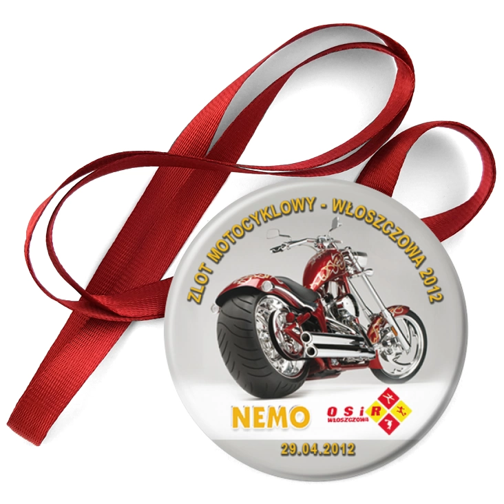 przypinka medal Zlot motocyklowy - Włoszczowa 2012