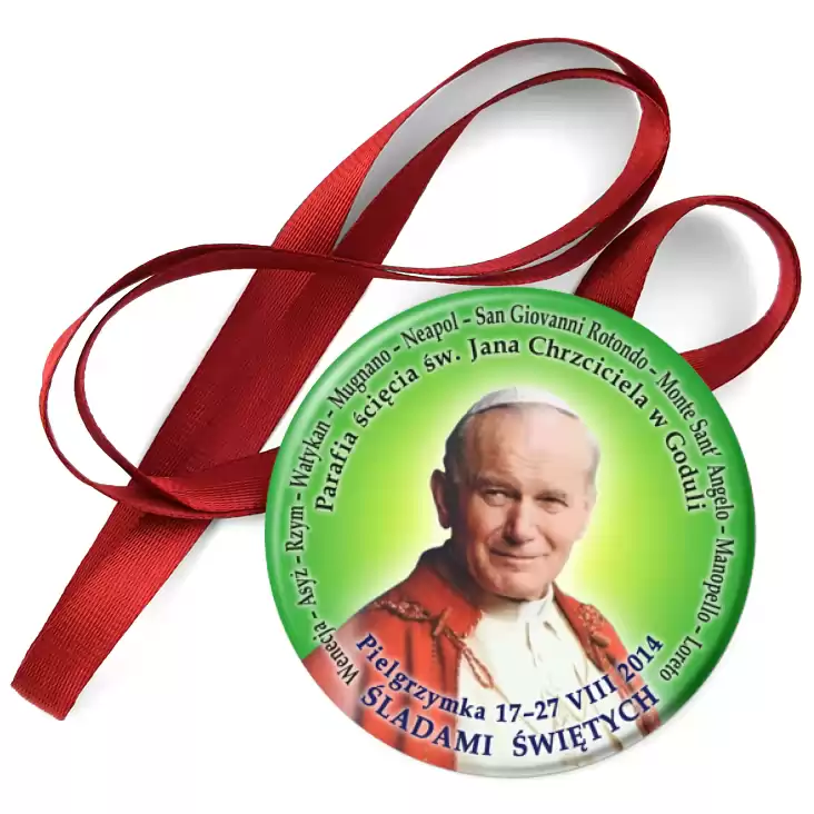 przypinka medal Śladami Świętych 2014
