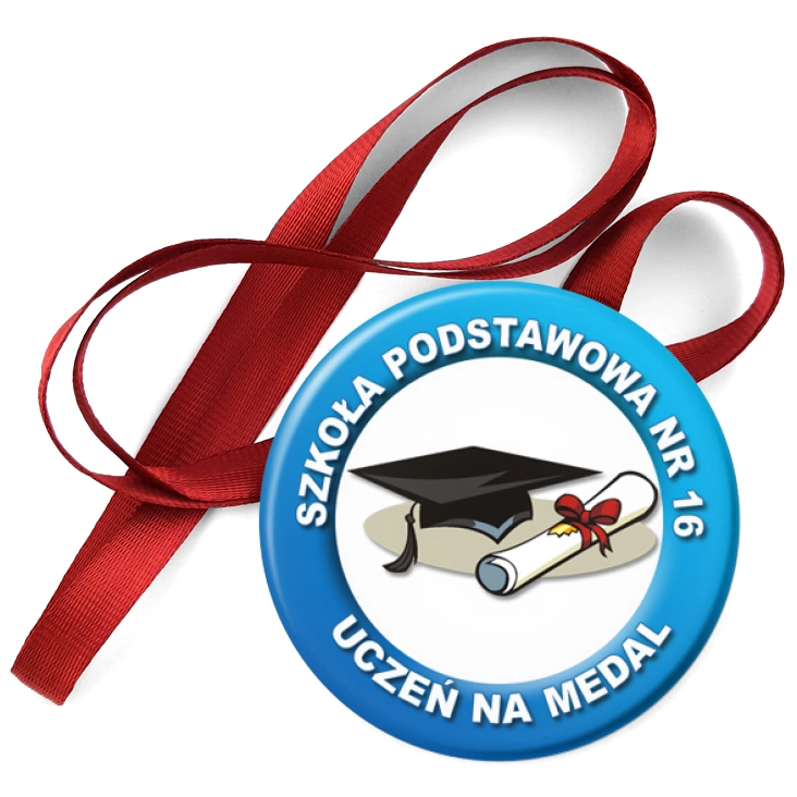 przypinka medal SP nr 16 - uczeń na medal