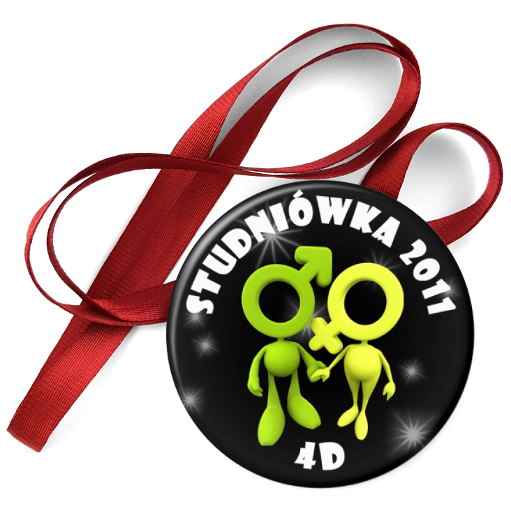 przypinka medal Studniówka - Ryki 4D