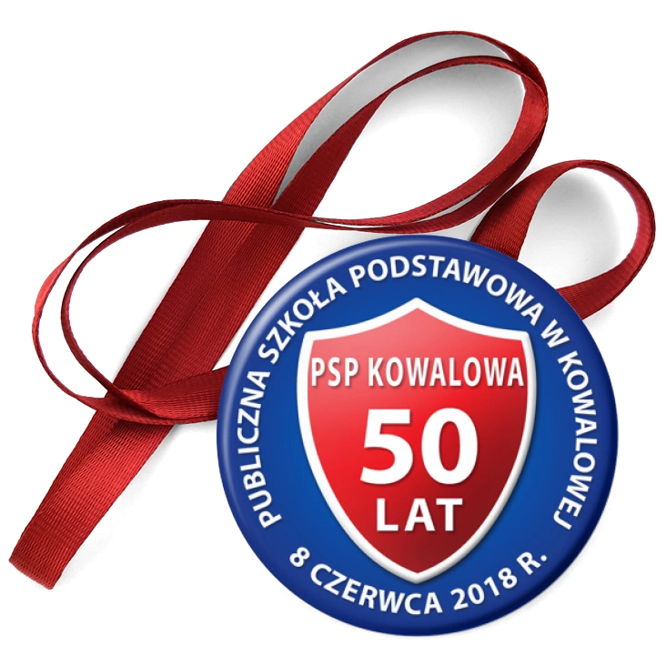 przypinka medal Szkoła w Kowalowej 50 lat