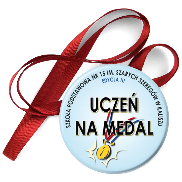 przypinka medal Uczeń na medal - edycja III