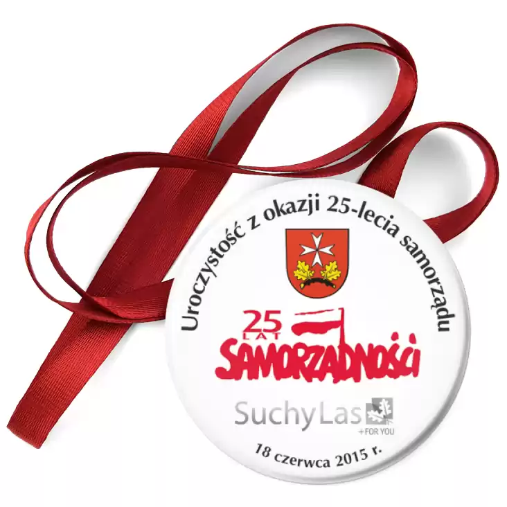 przypinka medal Uroczystość z okazji 25-lecia Samorządu Suchy Las