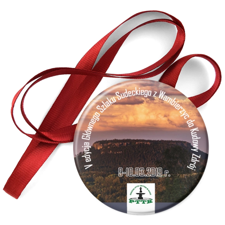 przypinka medal V edycja Głównego Szlaku Sudeckiego