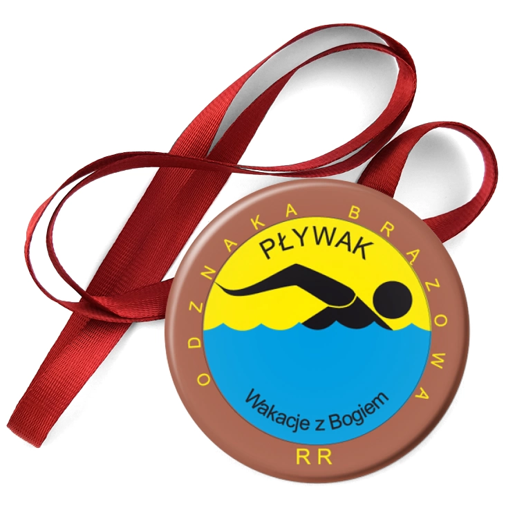 przypinka medal Wakacje z Bogiem - Pływak