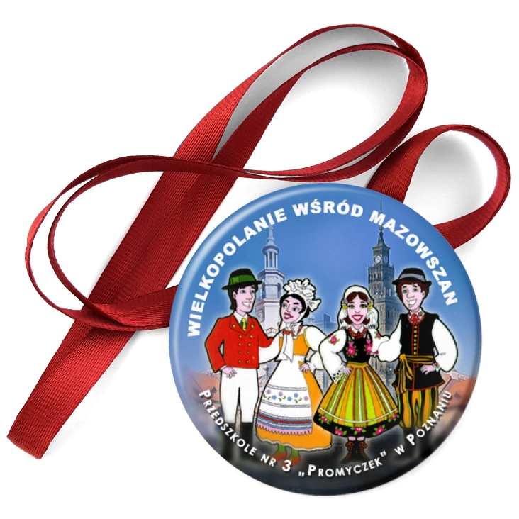przypinka medal Wielkopolanie Wśród Mazowszan