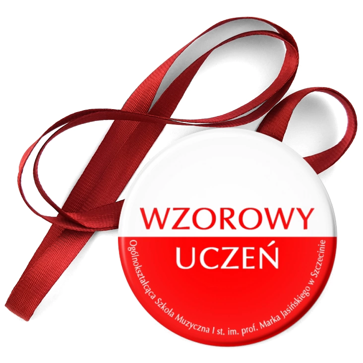 przypinka medal Wzorowy Uczeń