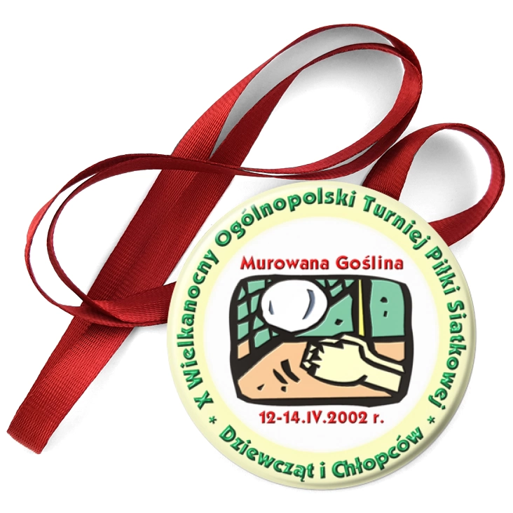 przypinka medal X Wielkanocny Ogólnopolski Turneij Piłki Siatkowej
