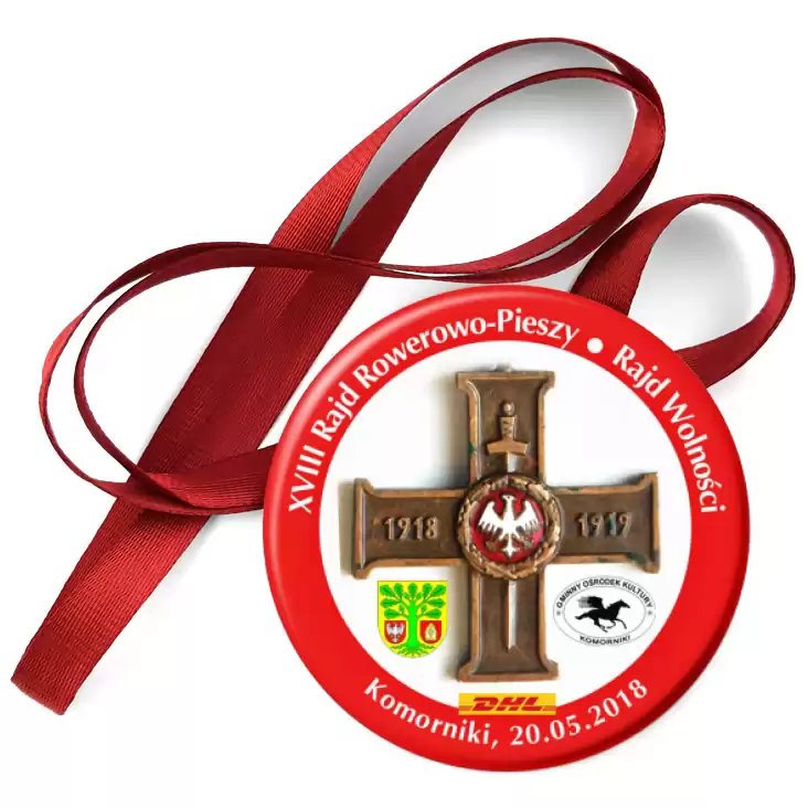 przypinka medal XVIII Rajd Rowerowo-Pieszy