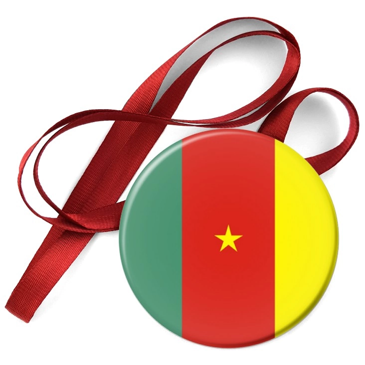 przypinka medal Flaga Kamerun