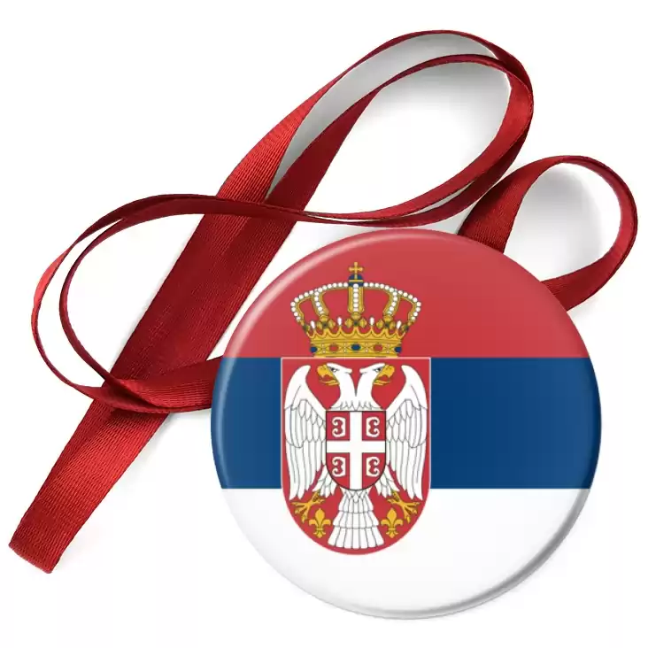 przypinka medal Flaga Serbia