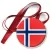 Przypinka medal Flaga Norwegia