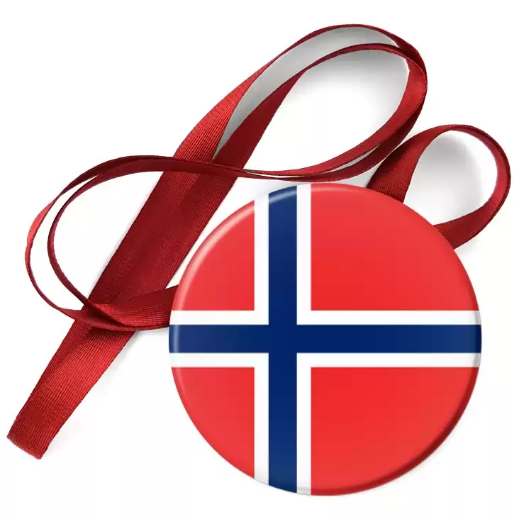 przypinka medal Flaga Norwegia