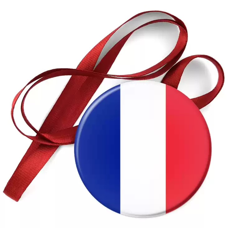 przypinka medal Flaga Francja