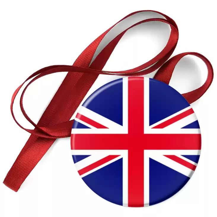 przypinka medal Flaga Wielka Brytania