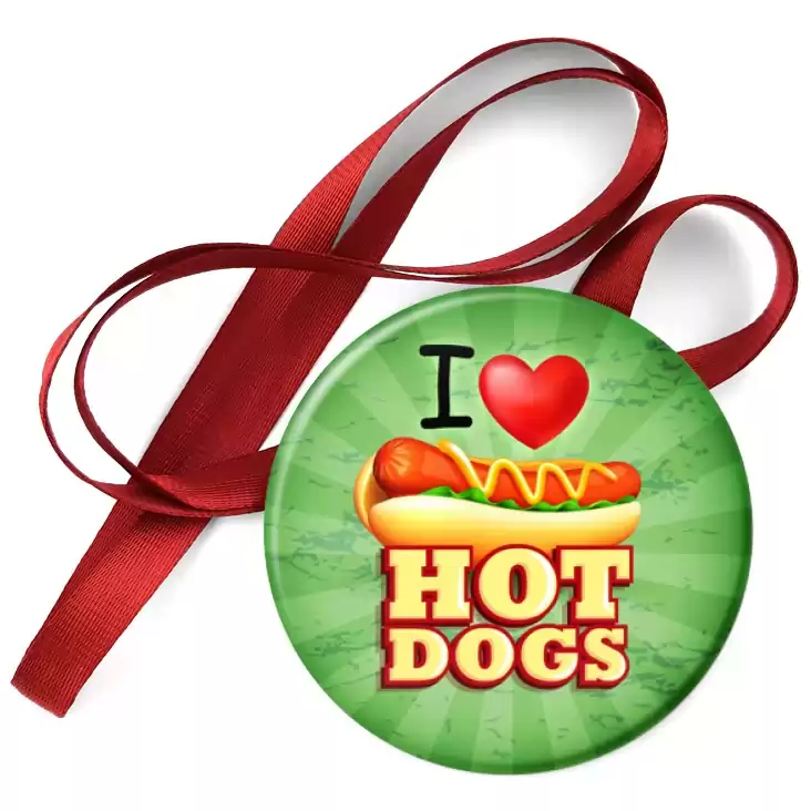 przypinka medal I love Hot-Dogs