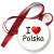 Przypinka medal I love Polska serduszko