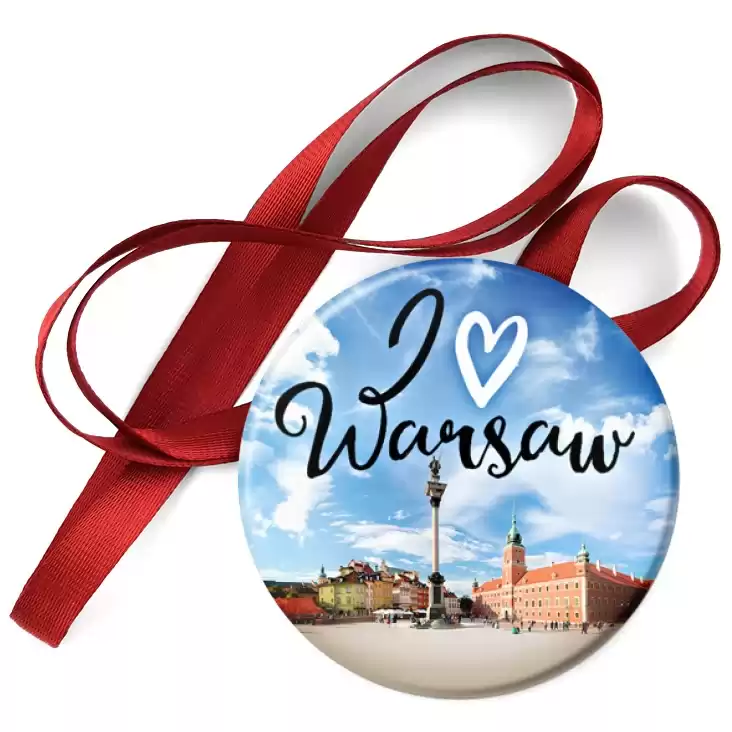 przypinka medal I love Warsaw