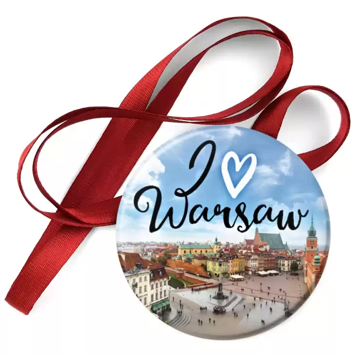 przypinka medal I love Warsaw