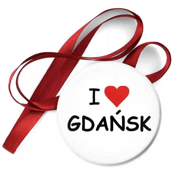 przypinka medal I love Gdańsk