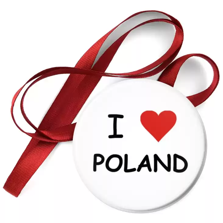 przypinka medal I love Poland