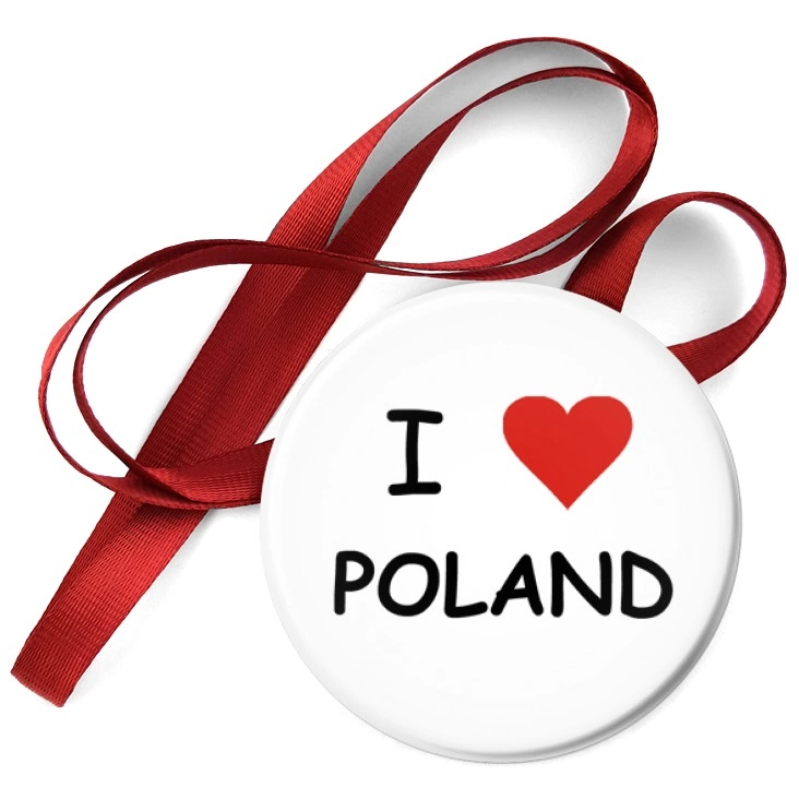 przypinka medal I love Poland