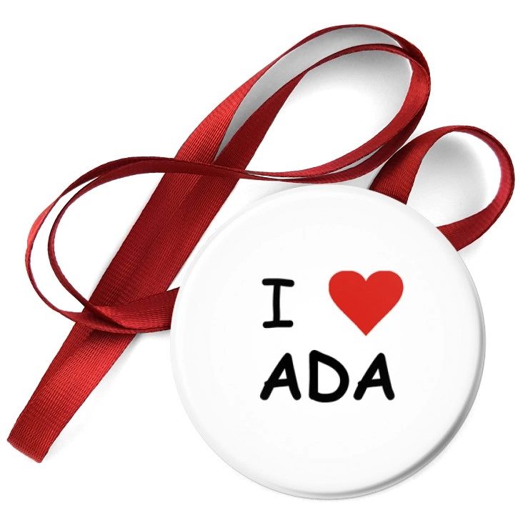 przypinka medal I love Ada