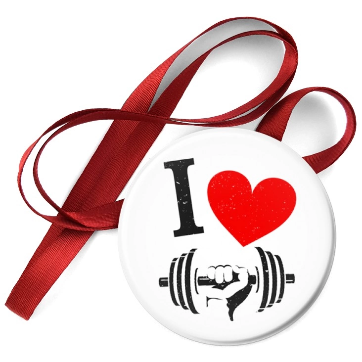 przypinka medal I love gym