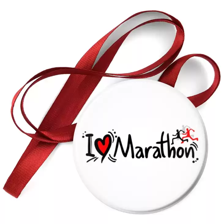 przypinka medal I love marathon