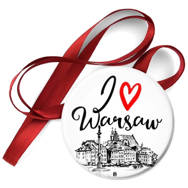 przypinka medal I love Warsaw