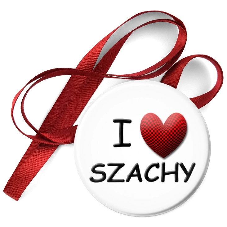 przypinka medal I love szachy