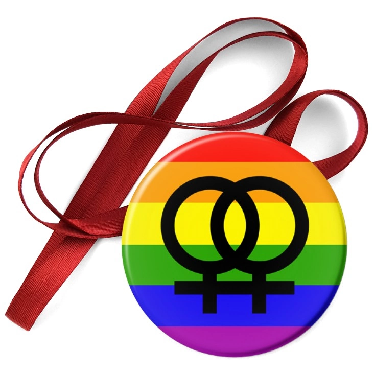 przypinka medal Para kobiet - symbole