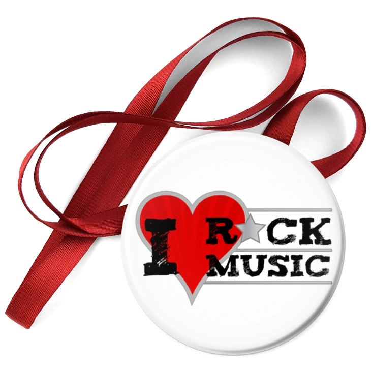 przypinka medal I love Rock Music