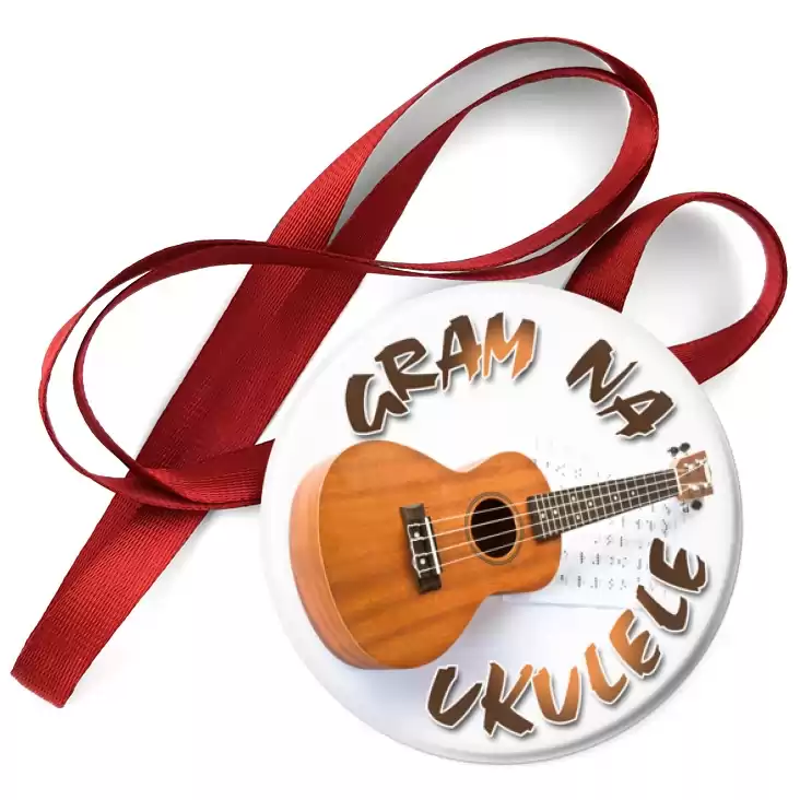 przypinka medal Gram na ukulele