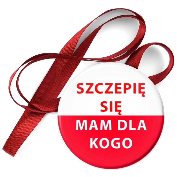 przypinka medal Szczepię się. Mam dla kogo