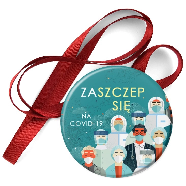przypinka medal Zaszczep się służba zdrowia