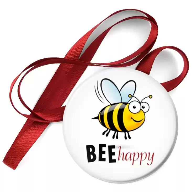 przypinka medal Bee happy