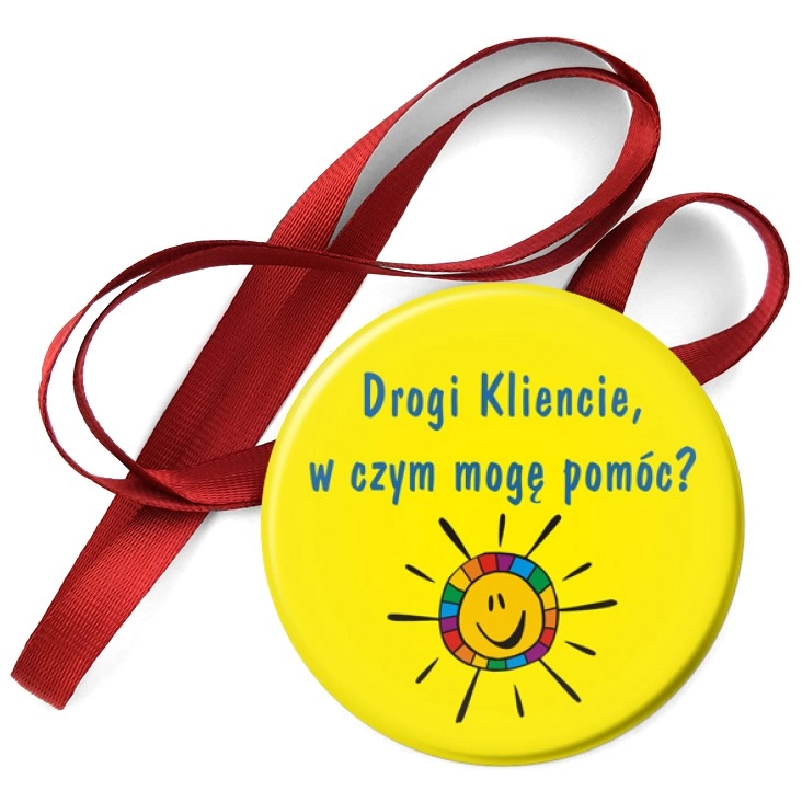 przypinka medal W czym mogę pomóc? Słoneczko