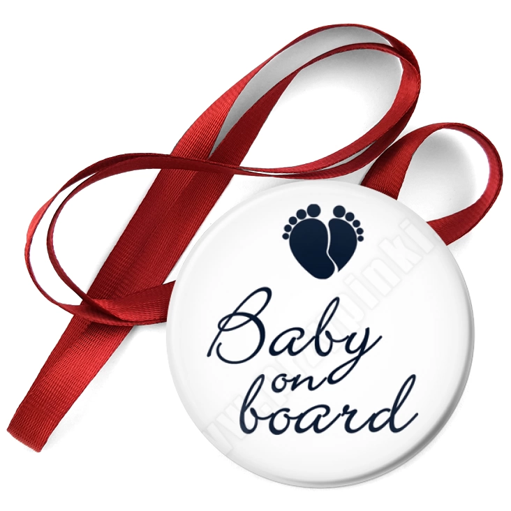 przypinka medal Baby on board - stopki