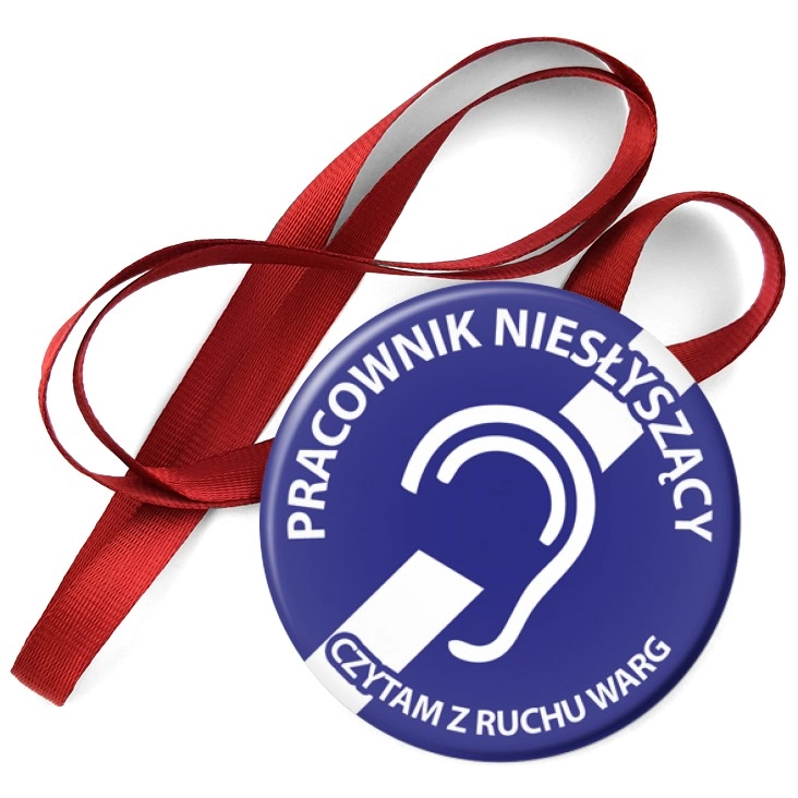 przypinka medal Pracownik niesłyszący