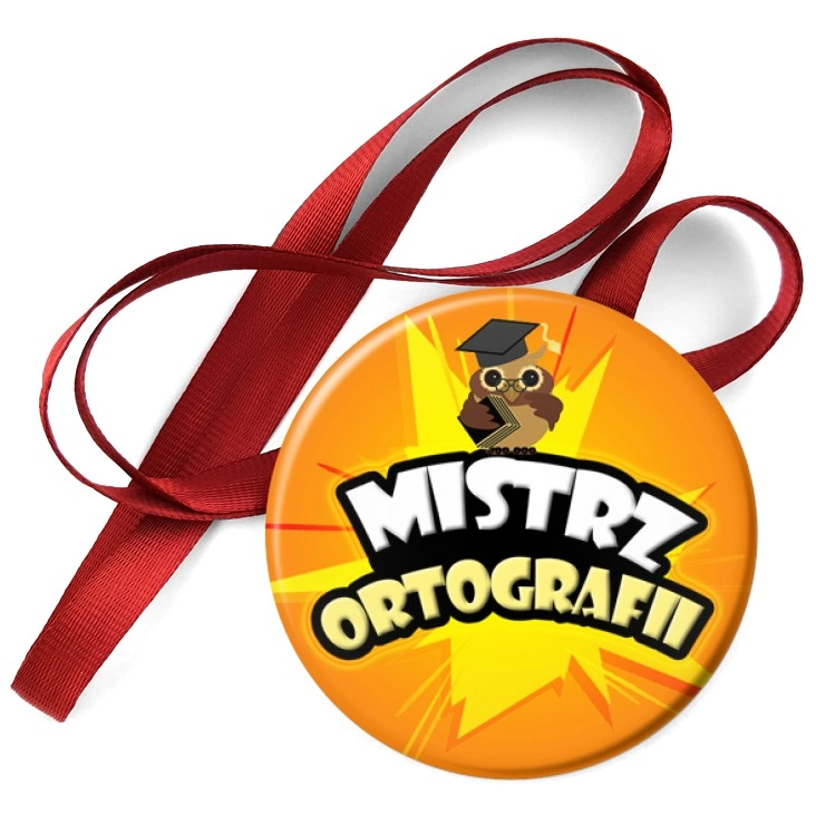 przypinka medal Mistrz ortografii