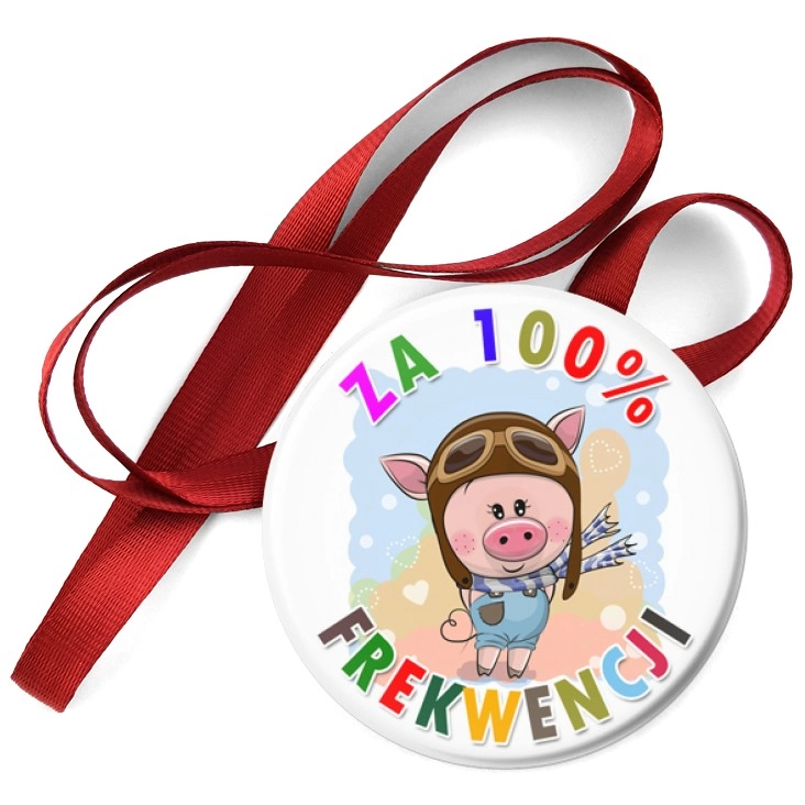 przypinka medal Za 100% frekwencji