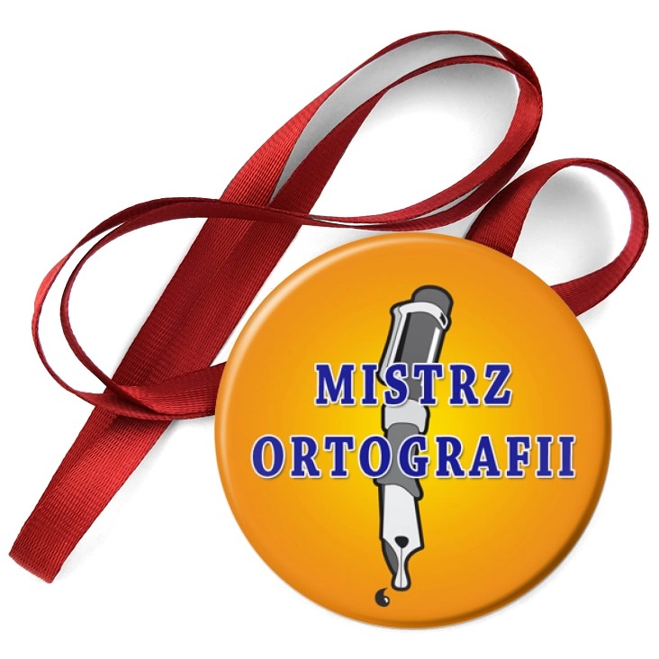 przypinka medal Mistrz ortografii