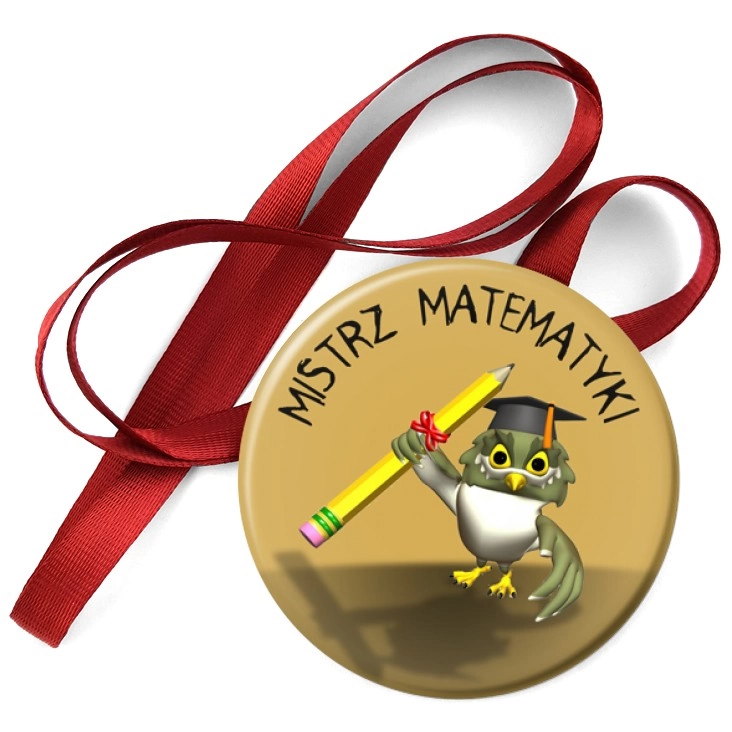 przypinka medal Mistrz matematyki