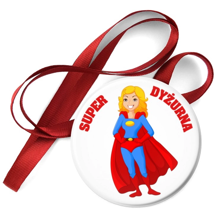 przypinka medal Super Dyżurna z peleryną